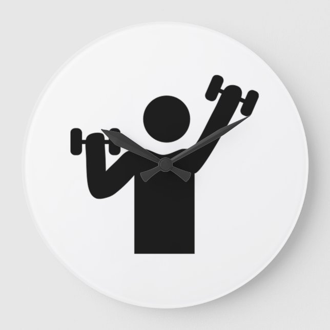 Lift Face Exercise Large Clock (Front)