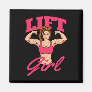 Lift Girl - Workout Gym Weightlifting Bodybuilding Magnet