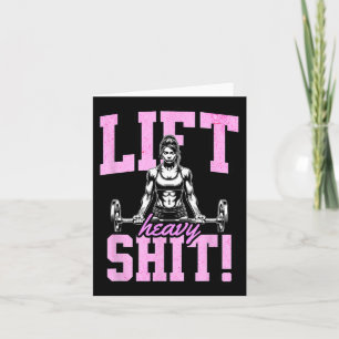 Lift Heavy 1 Funny Gym Workout Tee Powerlifting Hu Card