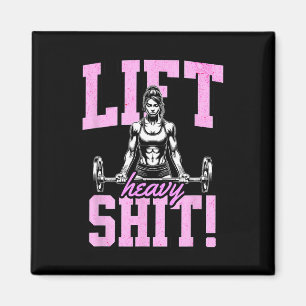 Lift Heavy 1 Funny Gym Workout Tee Powerlifting Hu Magnet