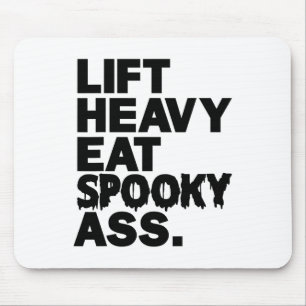 Lift Heavy Eat Spooky Funny Halloween Adult Workou Mouse Pad