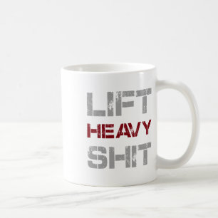 Lift Heavy Funny Gym Workout Tee Powerlifting Humo Coffee Mug