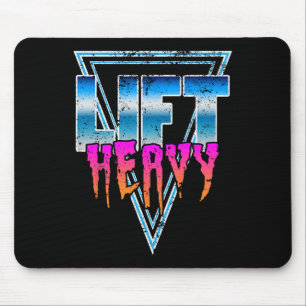 Lift Heavy Old School Retro 80's Golden Era Bodybu Mouse Pad