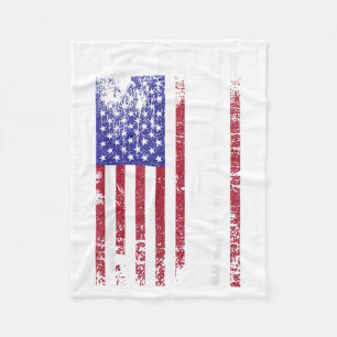 Lift Heavy Pray Hard American Flag Christian Gym Fleece Blanket