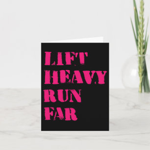 Lift Heavy Run Far Hybrid Sport Fitness Running Bo Card