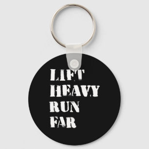 Lift Heavy Run Far Hybrid Sport Fitness Running Bo Key Ring
