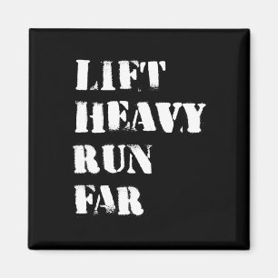 Lift Heavy Run Far Hybrid Sport Fitness Running Bo Magnet
