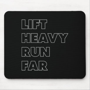 Lift Heavy Run Far Hybrid Sport Fitness Running Bo Mouse Pad