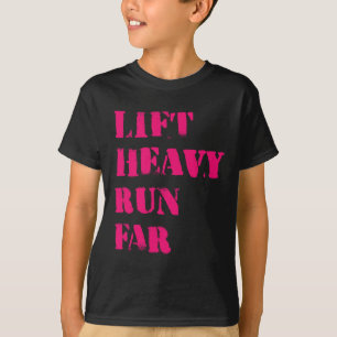 Lift Heavy Run Far Hybrid Sport Fitness Running Bo T-Shirt