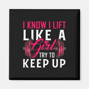 Lift Like A Girl Bodybuilding Weight Training Gym  Magnet