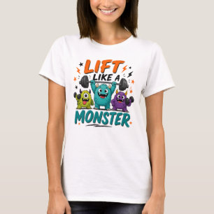 Lift Like a Monster Funny Halloween Weightlifting T-Shirt