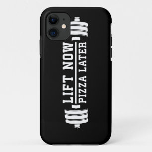 Lift Now, Pizza Later, Barbell - Funny Novelty Gym Case-Mate iPhone Case
