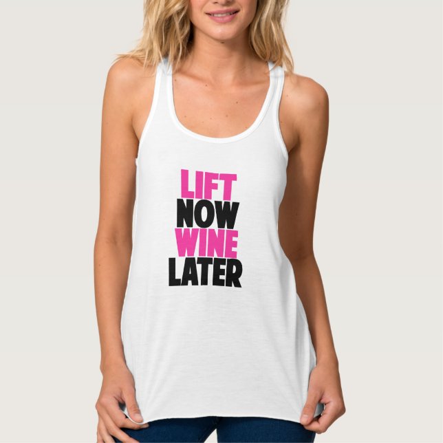 Lift Now, Wine Later Singlet (Front)