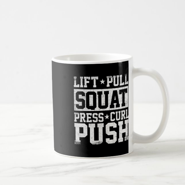 Lift Pull Squat - Workout Gym Weightlifting Bodybu Coffee Mug (Right)