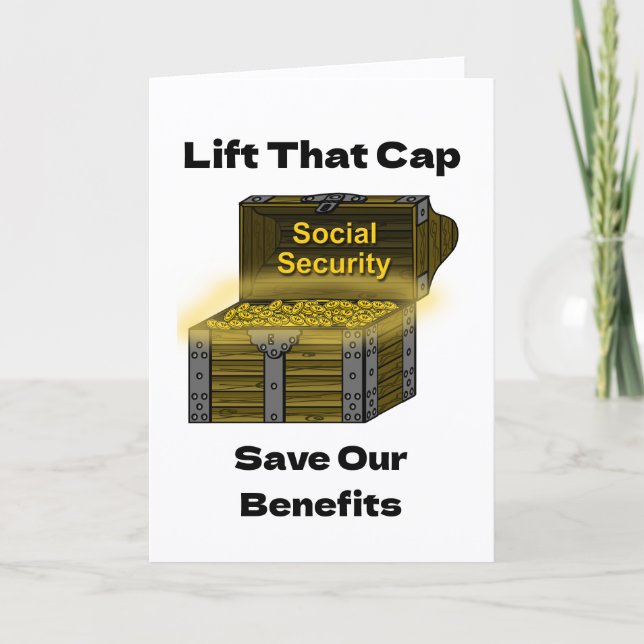 Lift That Cap to Save Social Security Benefits Card (Front)