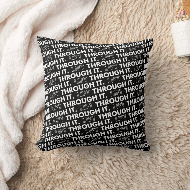 Lift Through It Vintage Retro Cushion (Blanket)