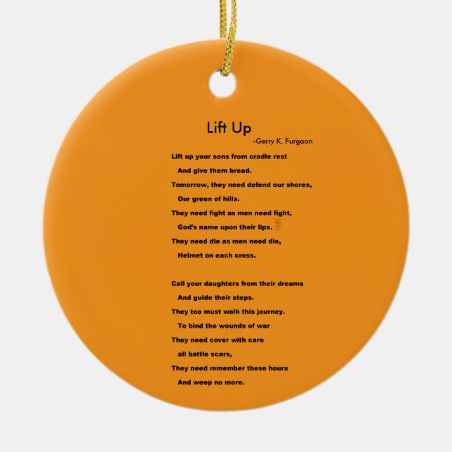 LIFT UP  CERAMIC TREE DECORATION (Front)