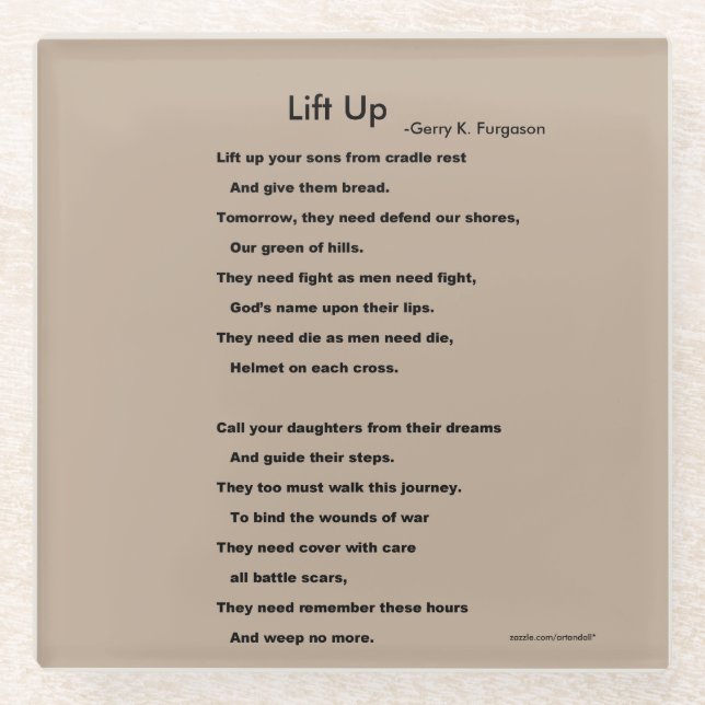 LIFT UP  GLASS COASTER (Front)