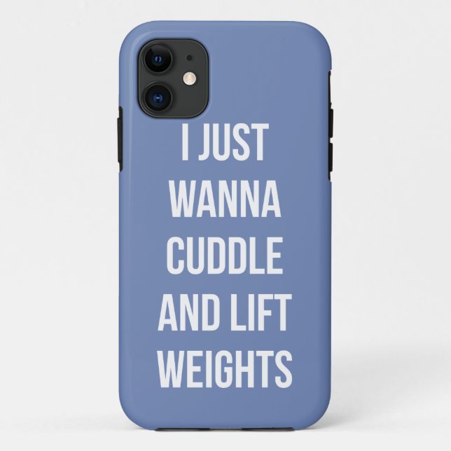 Lift Weights And Cuddle - Cute Funny Novelty Gym Case-Mate iPhone Case (Back)
