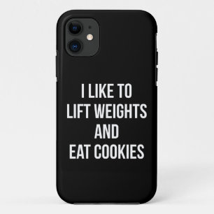 Lift Weights and Eat Cookies- Funny Workout Case-Mate iPhone Case
