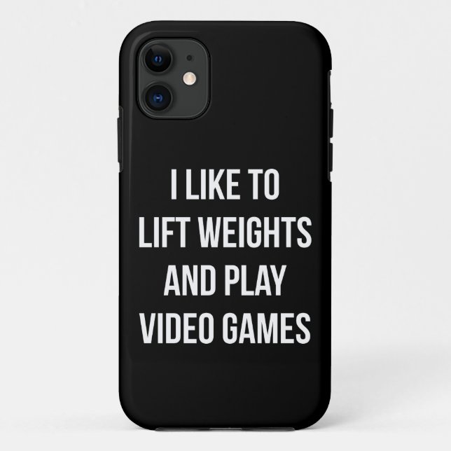 Lift Weights and Play Video Games - Gaming Workout Case-Mate iPhone Case (Back)