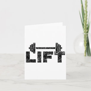 Lift Workout Lifting Weightlifting Gym 1 Card