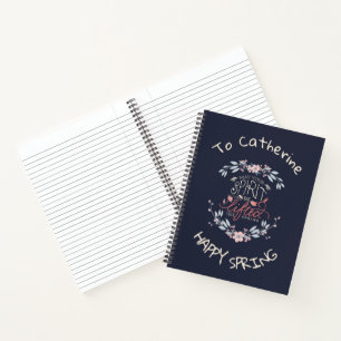 Lift your spirits this spring personalised notebook