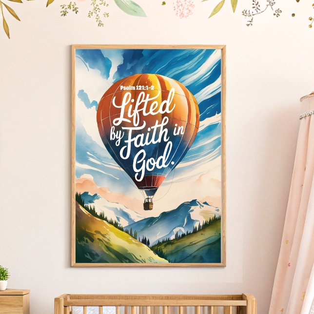 Lifted by Faith in God Christian Nursery Wall Art (Creator Uploaded)