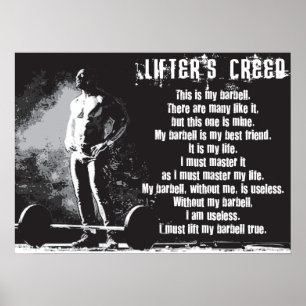 Lifter's Creed - Motivational Gym Poster