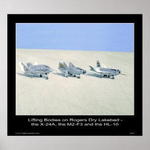 Lifting Bodies on Rogers Dry Lakebed Poster