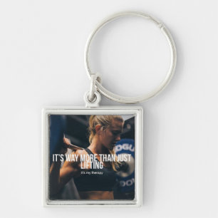 Lifting Is My Therapy - Women's Gym Workout Key Ring