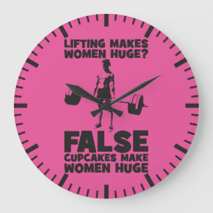 Lifting Makes Women Huge? False. Cupakes Do Large Clock