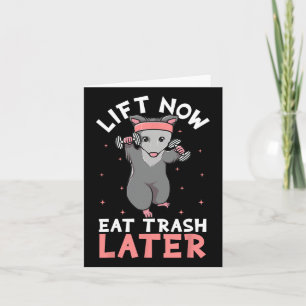 Lifting Opossum Funny Workout Gift Bodybuilding  Card