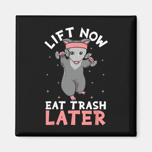 Lifting Opossum Funny Workout Gift Bodybuilding  Magnet (Front)