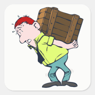Lifting Square Sticker