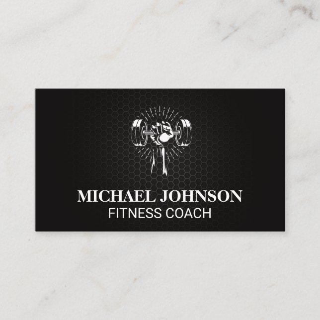 Lifting weight | Fitness Business Card (Front)