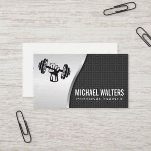 Lifting Weight   Metallic Business Card