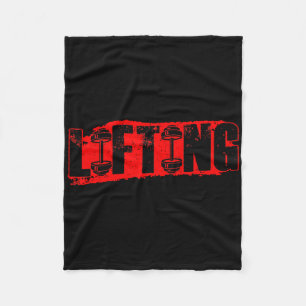Lifting Weightlifting Lift Workout Gym Fleece Blanket