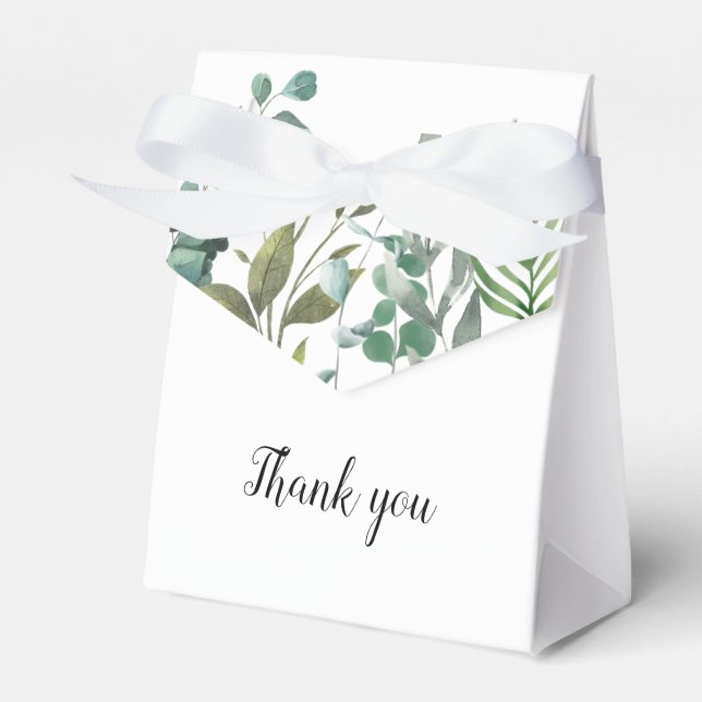 LIFY Botanical Eucalyptus Leaves Wedding Favour Box (Front Side)