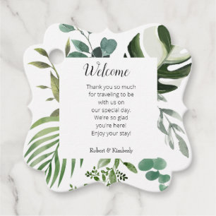 LIFY Botanical Eucalyptus Leaves Wedding Favour Tags