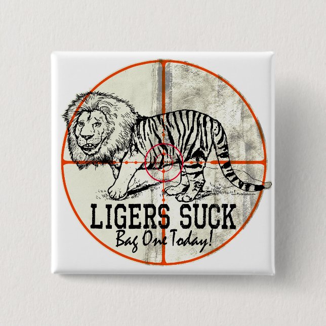 Liger Hunter by Mudge Studios 15 Cm Square Badge (Front)