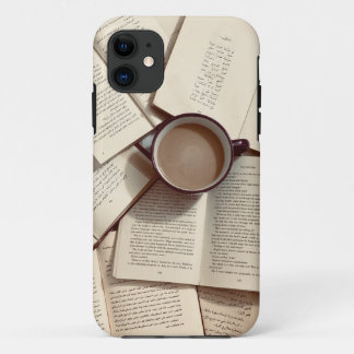 Light Academia Aesthetic coffee and books Case-Mate iPhone Case