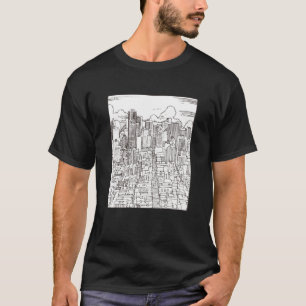 Light Academia Skyscraper Buildings Structures Eng T-Shirt