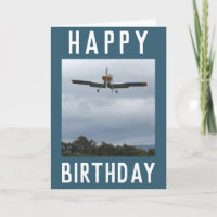 Light Aircraft Coming in to Land Card