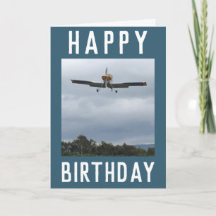 Light Aircraft Coming in to Land Card