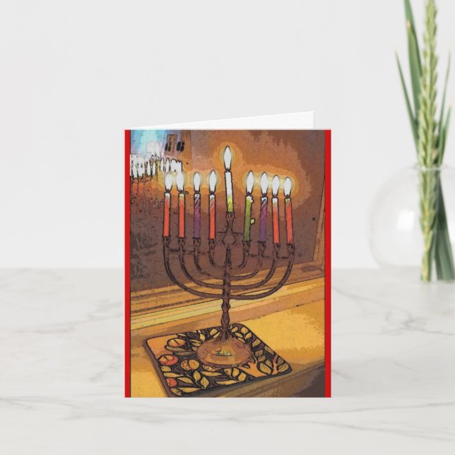Light amidst darkness Hanukkah notecard (Front)