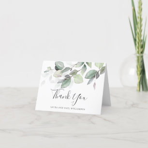 Light and Airy Watercolor Botanical Thank You Card