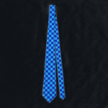 Light and Dark Blue Chequered Design  Tie<br><div class="desc">Light and Darker Blue Colour Chequered Pattern Design</div>