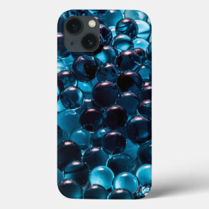 Light and Dark Blue Glass Marbles iPhone 13 Case