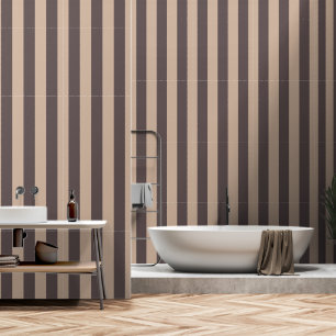 Light and Dark Brown Stripes Wallpaper